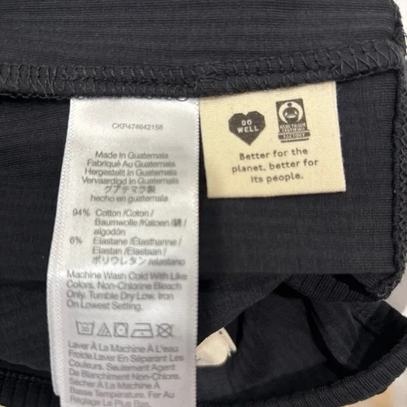 MADEWELL One Shoulder Tank Spaghetti Strap Top Black Size S - Picture 6 of 8